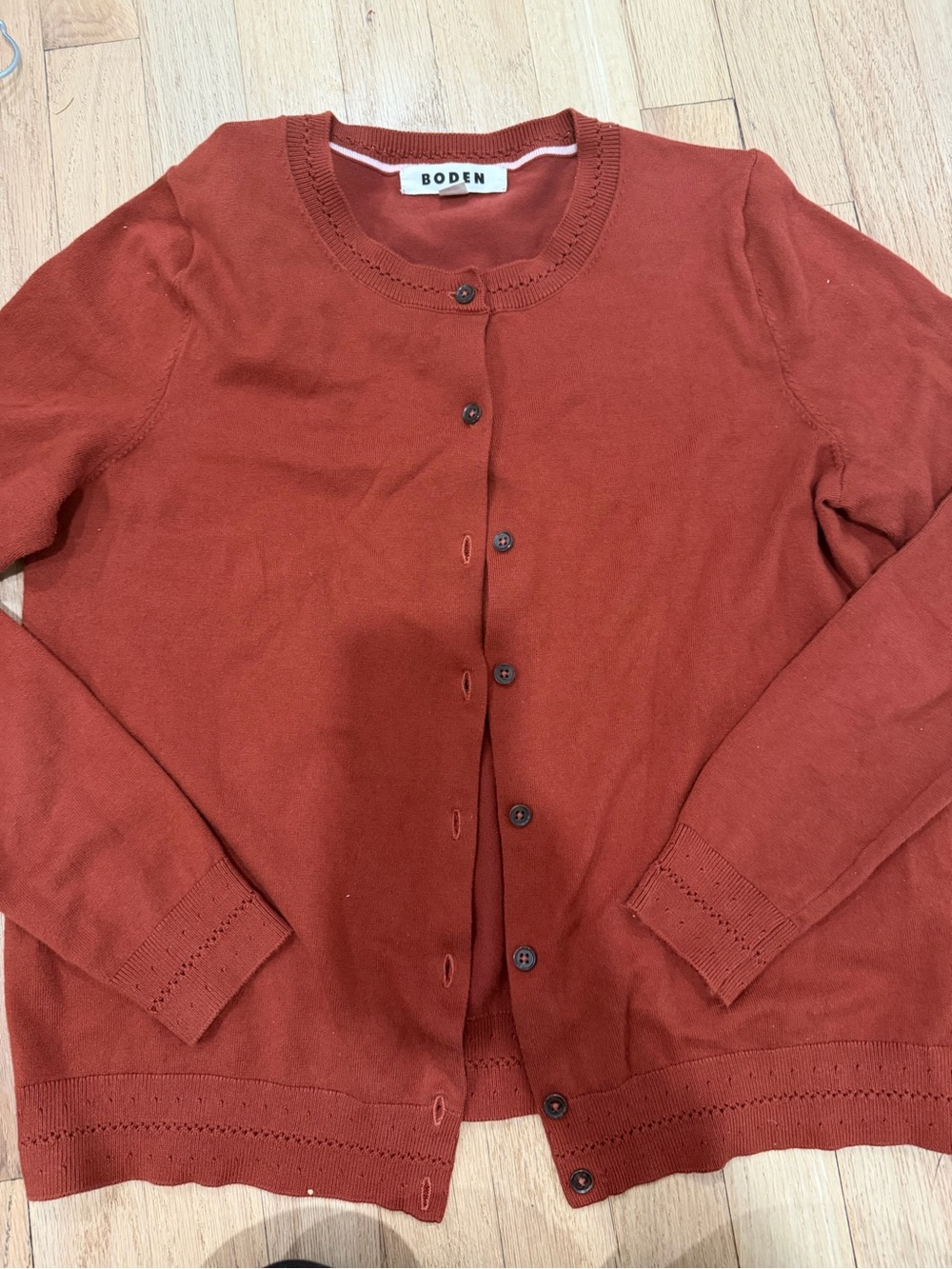 Boden Men’s Rust Button-Front Cardigan